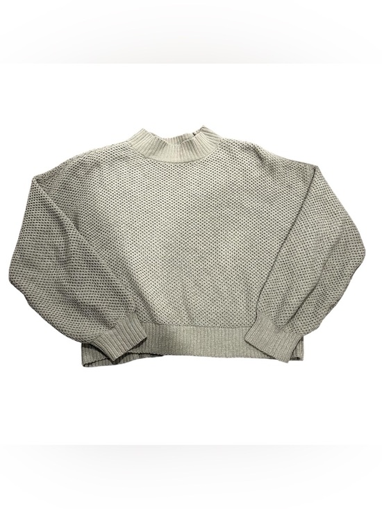 Hollister Sweaters - Hollister Women's Mock Neck Crop Sweater Knit Safe Green Sz Large Waffle